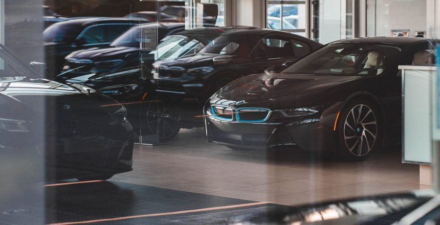 cars inside dealership
