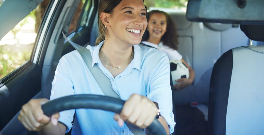 soccer mom, woman driving her daughter to soccer practice, featured audience, august featured audience