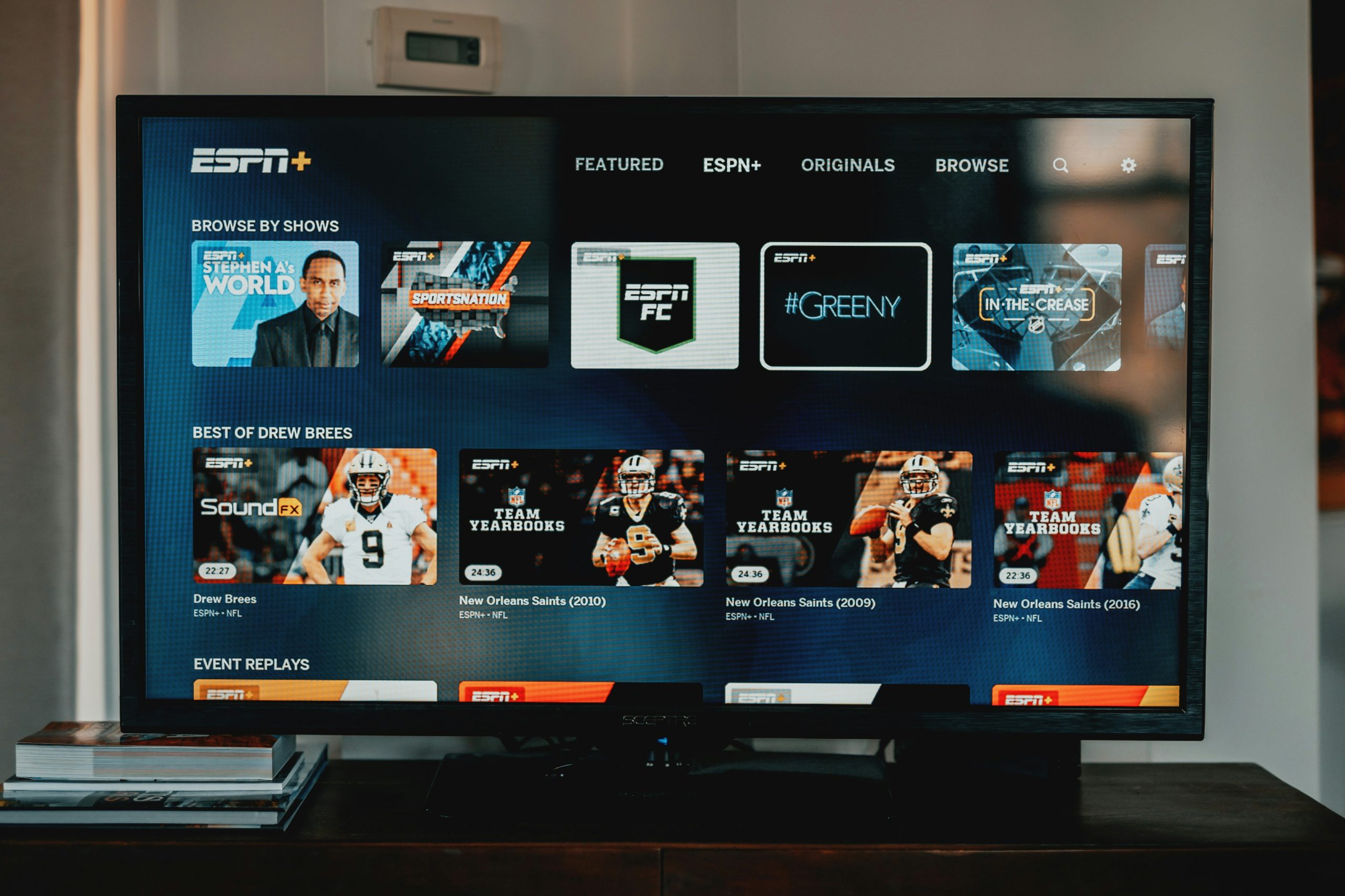 ESPN+ streaming channel on a TV